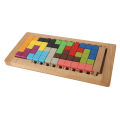 Wooden Building Blocks Toy, Safe Glossy Pattern Recognition Fit in Hand Wooden Blocks Toy Educational for Home. 