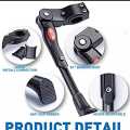 Mountain Bike Bicycle Side Kickstand Kick Stand Aluminium Alloy Adjustable Universal - Black. 