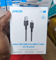 Anker 322 PowerLine USB-A to USB-C Braided Nylon Cable 3ft/0.9m USB 2.0 Fast Charging for USB-C Phones, Tablets and more (A81H5). 