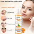 118ml Tumeric Dark Spots Toner Spots Eraser Corrector Turmeric Fade Blemishes Dark Spot Remover Acne Remover Toner for Dark Skin.