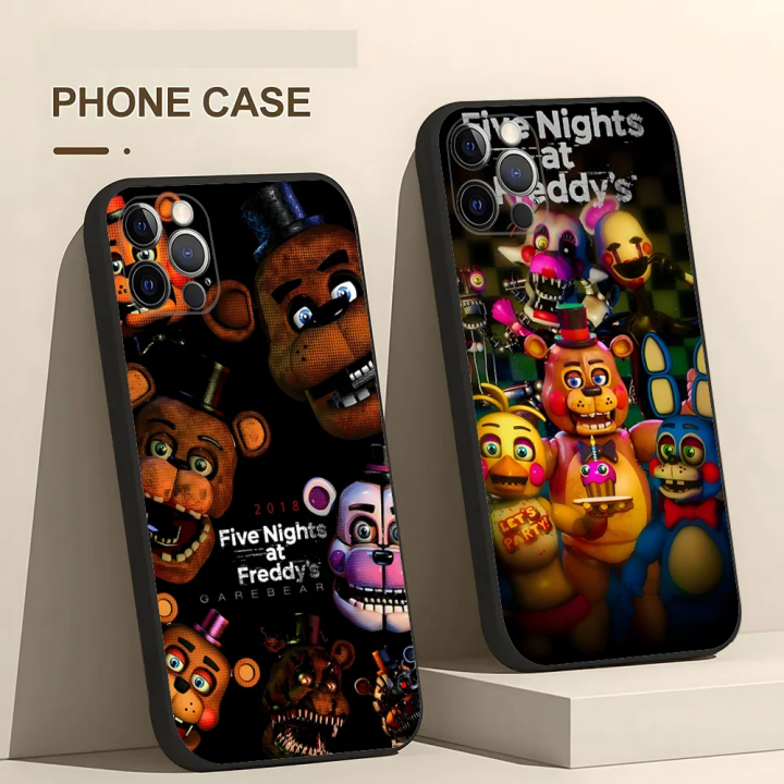 Fnaf Five-nights-At-Freddys Phone Case 2023 For IPhone 15 14 12 13 11 Pro Max Mini X XR XS Max 7 8 Plus New Black Silicon Cover
