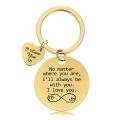 Metal My Love Keychain Fashion Husband Keychain Wife Keychain for Man Woman Home Indoor.