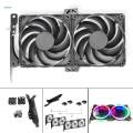 PCI Slot Graphics Card Fan Bracket Twin Fan Mount for Computer Graphics Cards Cooling Rack Black. 