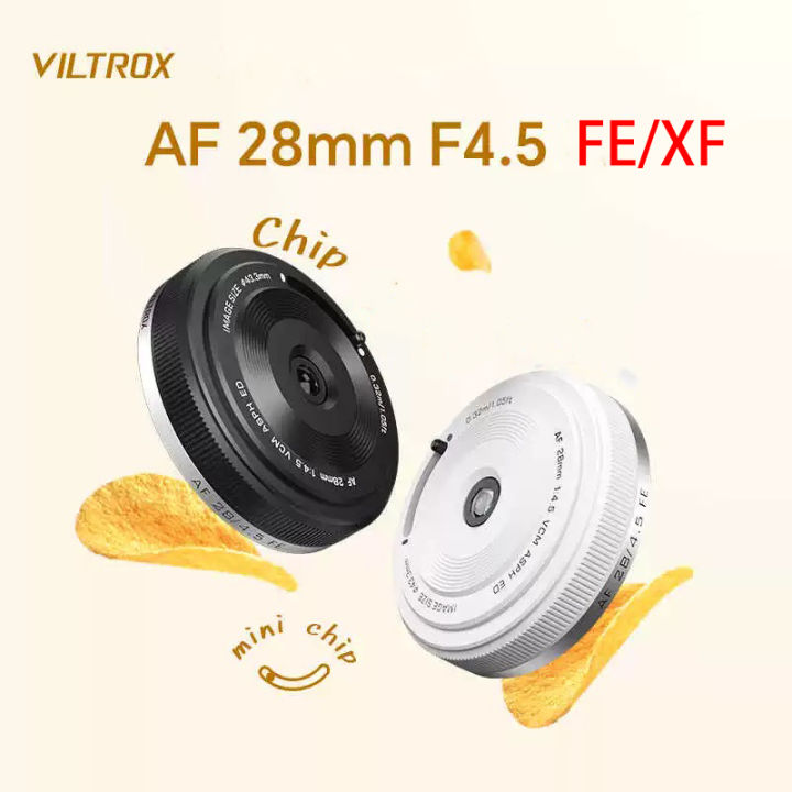 VILTROX 28mm F4.5 Pancake Lens Autofocus Full Frame Lens Retro Ultra-thin 60g For FUJI XF Sony E Mount