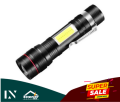 Torch light for Long Shot Zoomable Powerful usb rechargeable Waterproof led flashlight torch LED hand lamp. 