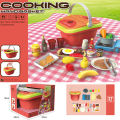 GC Kids Picnic Basket Food Toy Set Pretend Play Camping Set With Play Food For Boys Girls Birthday Gifts. 
