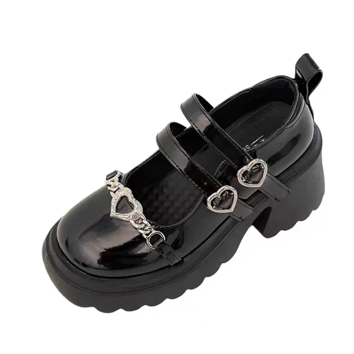 Black%20Leather%20Shoes%20Spring%20and%20Autumn%20Season%20Metal%20Chain%20Sponge%20Cake%20Sole%20Mary%20Jane%20Shoes%20Women's%20Patent%20Leather%20Gothic%20Style%20House%20Foocus%20-%20Image%206