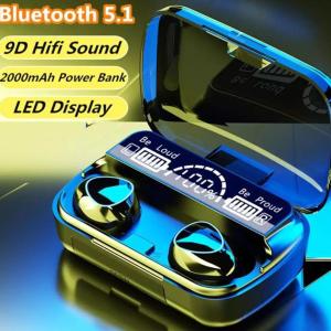 Bilashmart M10 Wireless Bluetooth 5.0 Earphones 2000mAh