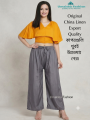 Comfort Regular wear plazo, Pure cotton linen mix and stretchable palazzo for woman.