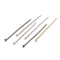 200pcs/bag 20 25 30 40 50 60 70 mm "T" Shape Flat Head Pins Gold/Copper/Rhodium Headpins For Jewelry Making Findings DIY Supplies. 