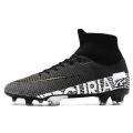 【selevn roind】 ZHENZU Size 35-45 Men Boys Soccer Shoes Football Boots High Ankle Kids Cleats Training Sport Sneakers Football Shoes.