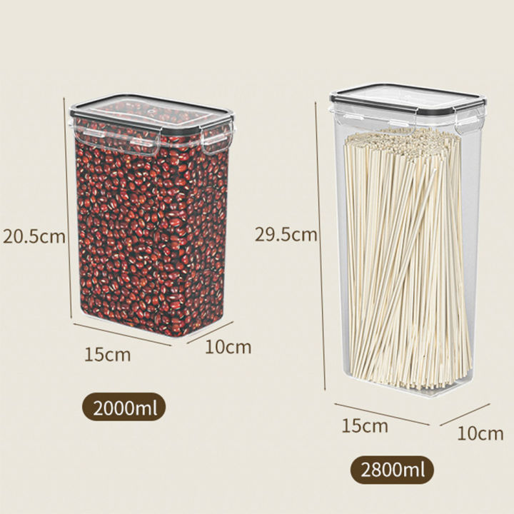 Qiunery%208%20Pcs%20Airtight%20Food%20Storage%20Containers%20With%20Labels%20Baking%20Storage%20Set,%20Sealed%20Jar%20Grain%20Storage%20Box,%20Clear%20Dry%20Food%20Canisters%20For%20Kitchen,%20Pantry,%20Restaurant%20-%20Image%205