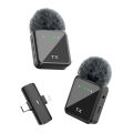F15-2 (2 in 1)Collar Wireless Dual Microphone proprofessional Lepal Lavaliar microphon iPhone & Type C Supported 100% NoiseCancellation By Exotix.
