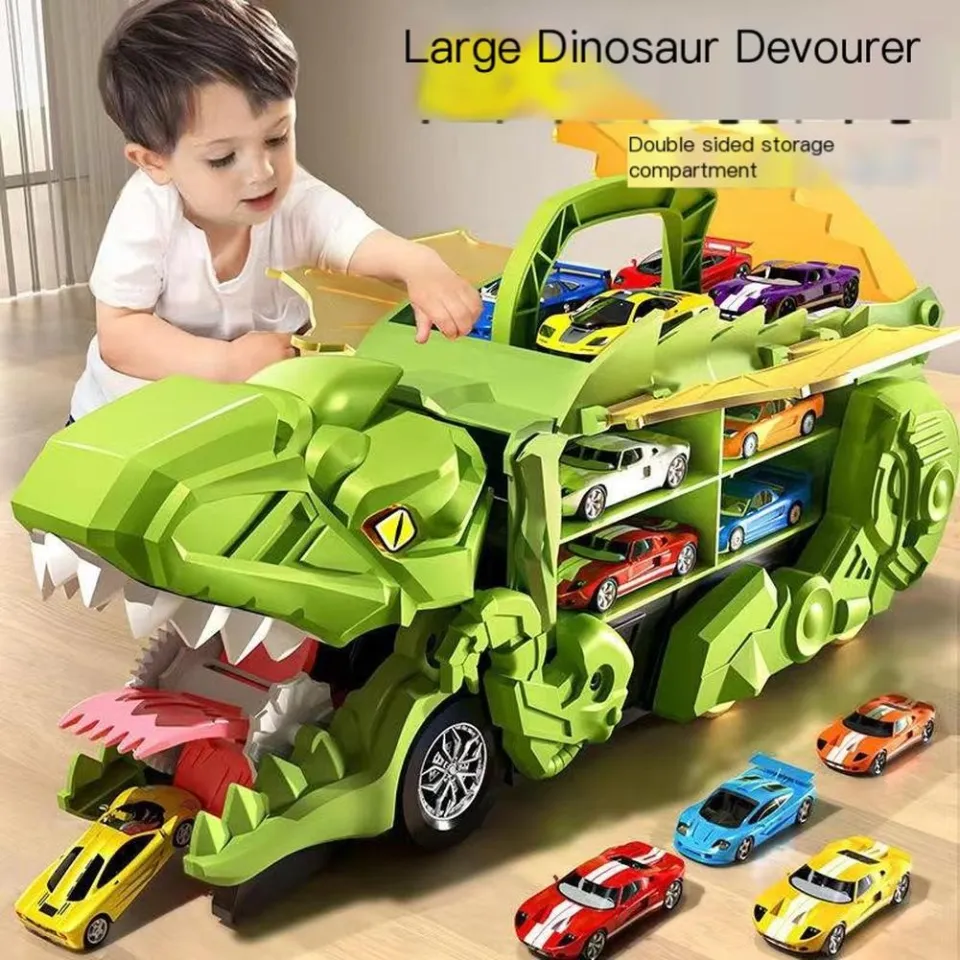 GC Transformed Dinosaur Car With Alloy Car Unique Tyrannosaurus
