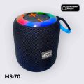 Heavy Bass MS-70 Portable Wireless Bluetooth Speaker | BT 5.3 | RGB Lights | FM Radio | USB | TF Card | Hands-Free Calling. 