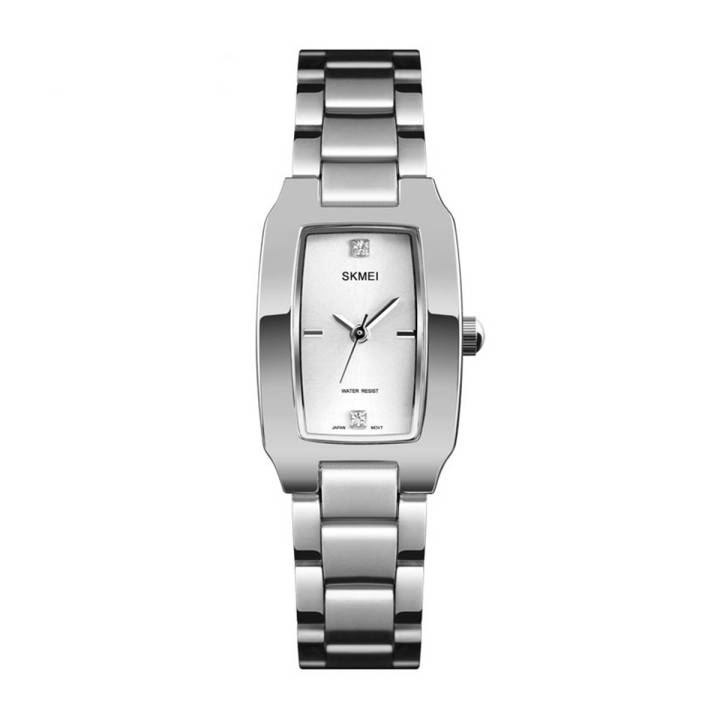 SKMEI 1400 Silver Stainless Steel Analog Watch For Women Silver