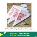 30 piece Plastic Disposable Piping Bags Cake Cream Decorating.