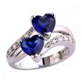 （New）Alloy Ring Portable Lightweight mall Metal Finger Decoration Love Heart hape Engagement Ring for Women. 