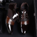 Preferred Plus Size Leather Shoes Men's Business Formal Men's Shoes Lace up Pointed Casual Shoes Versatile Single-Layer Shoes.