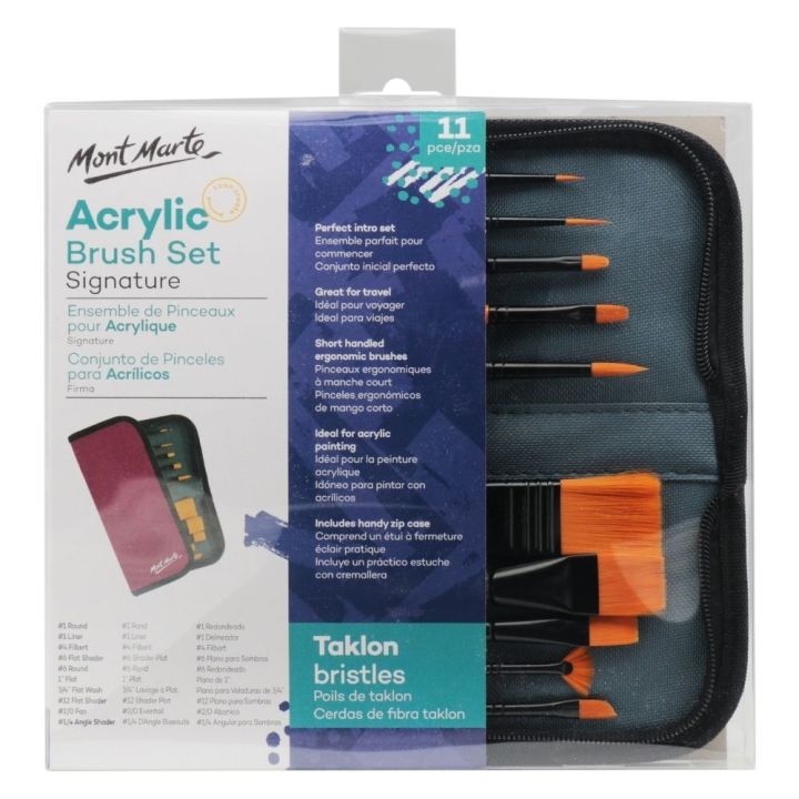 Mont%20Marte%20Signature%20Paint%20Brush%20Set%20-%20Acrylic%20Taklon%20Bristle%20In%20Wallet%2011pc%20-%20Image%202
