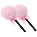 Puff On A Stick Lollipop Shape Powder Puff Fluffy Loose Body Puff Face Soft Makeup Puff. 