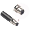XLR 3 Pin Male to 4 Pin Female Adapter Plug for Microphone Speaker.