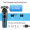 EsoGoal 3D Electric Face Shaver Men Rotary Razor 3 in 1 Facial Grooming Kit For Men USB Smart Rechargeable Fast Charging Electric Razor Beard Shaving Machine. 