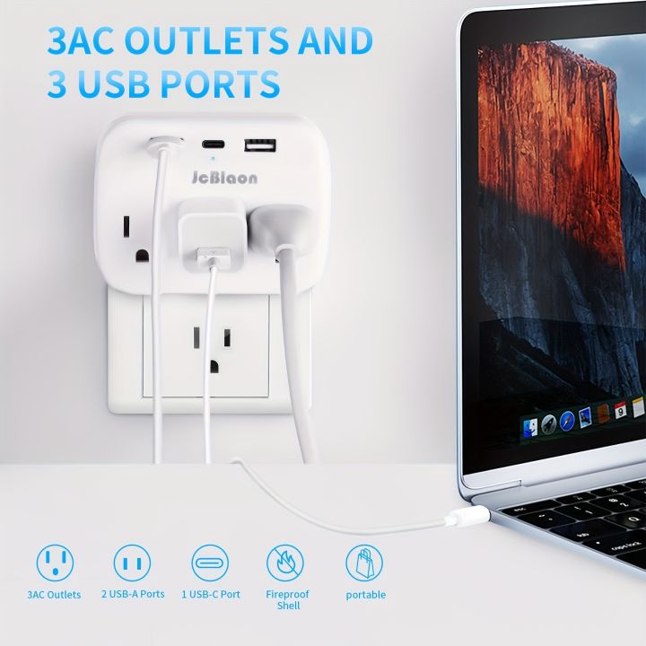Multi%20Plug%20Outlet%20Extender%20with%20USB,%20Electrical%20Wall%20Outlet%20Splitter%20with%203%20USB%20Ports%20and%203%20Outlet,%20For%20Office,%20Home...etc.%20-%20Image%203