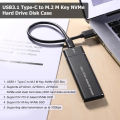 USB3.1 Type-C to M.2 M Key NVMe SSD Box Solid State Drive Housing Case 10Gbps High Speed Hard Drive Disk Enclosure. 