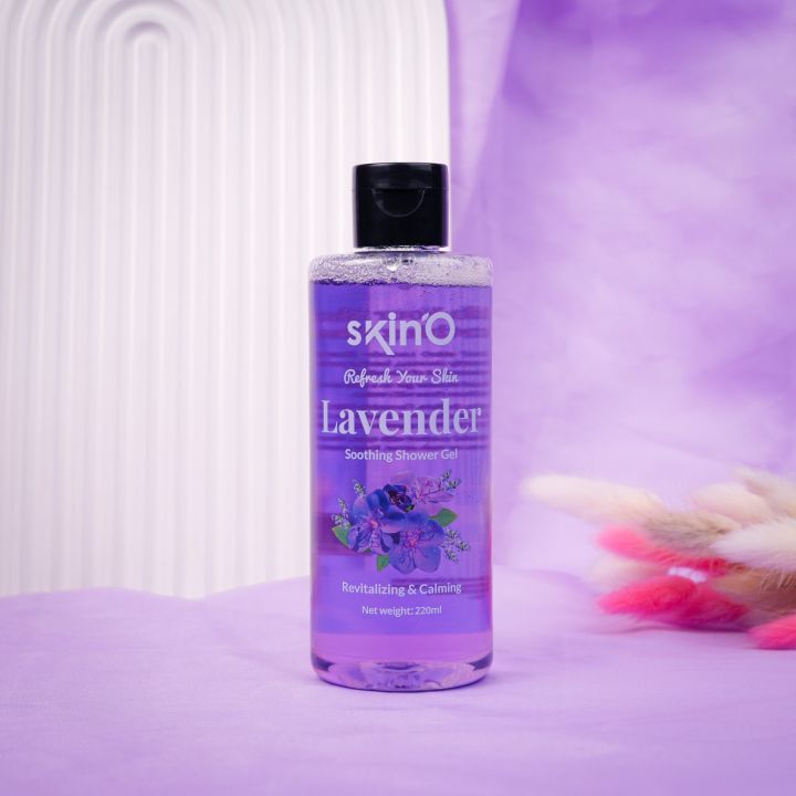 skin'O%20Lavender%20Soothing%20Shower%20Gel%20220ml%20-%20Image%205