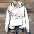 Traditional Chinese Painting Pattern Flower Fashion Women's Hoodie Designer Women's Sweatshirts Autumn Loose Tops Y2K Clothes. 