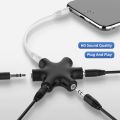 3.5mm 1 to 5 Stereo Audio Headphone Splitter Adapter Converter-multycolour. 