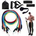 Resistance Bands Set, Including 5 Stackable Exercise Bands with Door Anchor,2 Foam Handle,2 Metal Foot Ring & Carrying Case - Home Workouts, Physical Therapy, Gym Training, Yoga. 