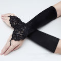 Luxury Fingerless Wedding Marriage Embroidery Gloves for Women. 