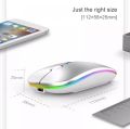 Rechargeable Wireless Rgb Waterproof Optical Mouse For Pc And Laptop Gamer Dual Model 2.4Ghz Mouse - Versatile And Waterproof Wireless Gaming Mouse. 