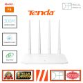 Tenda F6 Wi-Fi Router | 300Mbps Speed | 4 External Antennas | Wireless N300 Router for Home and Office. 