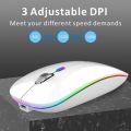 Unolink RAINBOW BACKLIT LED, Slim Rechargeable Wireless Silent Mouse, 2.4G.. -Wireless Mouse. 