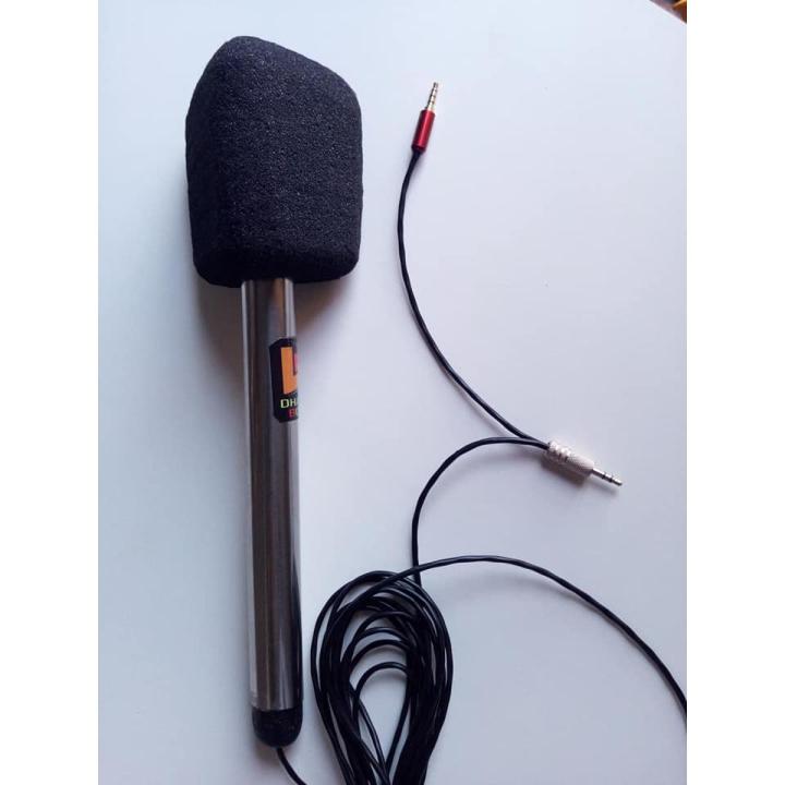 Journalist Microphone 2 In 1 With Triangle Local Foam (Mobile And Camera) Live Facebook - Microphone - À¦®À¦¾À¦‡À¦•À§À¦°À§‹À¦«À§‹À¦¨ - Microphone