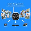 SriHome SH034 5.0MP Mini Dual 2.4 / 5G WiFi Outdoor IP66 Waterproof Video Surveillance Color Night Vision Security CCTV Cam, Plug Type:US Plug. 