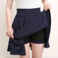 2023 Flared Skirts Women's Basic Shorts Skirt Fashion Versatile Black Casual Mini Skater Medium Pleated Fluffy Skirt Plus Size.