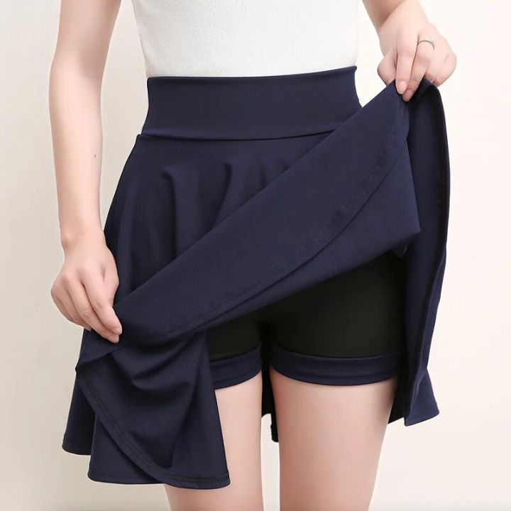2023%20Flared%20Skirts%20Women's%20Basic%20Shorts%20Skirt%20Fashion%20Versatile%20Black%20Casual%20Mini%20Skater%20Medium%20Pleated%20Fluffy%20Skirt%20Plus%20Size%20-%20Image%208