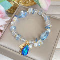 Sparkling Natural Stone Beaded Bracelets for Women Crystal Stone Shiny Charm Bracelet Colorful Crystal Rhinestone Bracelet. 