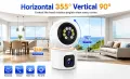 V380 Pro 4MP 4G Sim Supported Dual Lens Doll PTZ IP Camera 4G Night Vision Auto Tracking Two Way Voice CCTV Security Camera.