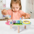 Kids Drum Set Baby Musical Instruments Toys Montessori Wooden Xylophone Preschool Music Kit Percussion Tambourine Toys Birthday.