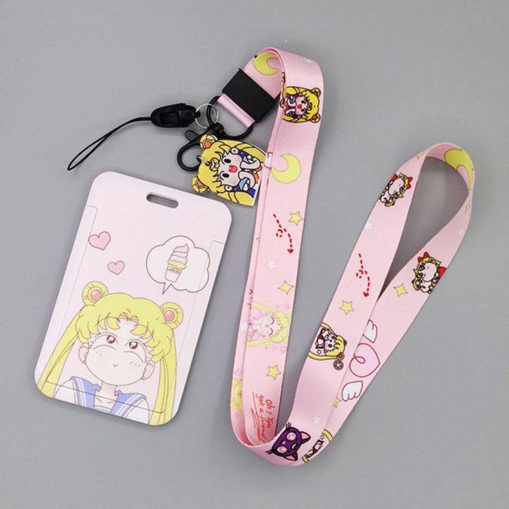 SDFBN Key Chains Doraemon Cosplay Badge Neck Straps Card Lanyard Card Sleeve Bus Card Case Bank Card Holder ID Cards Holders Anime Card Cases