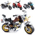 Building Blocks Technical Motorcycle City Moto Racing Motorbike Vehicles Bricks Toys Gifts For Children.