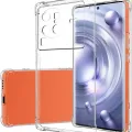 Vivo X80 Pro Camera Protection Premium Silicone Case Crystal Clear Soft TPU Ultra-Thin Transparent Flexible Protective Mobile Phone Back Cover. 