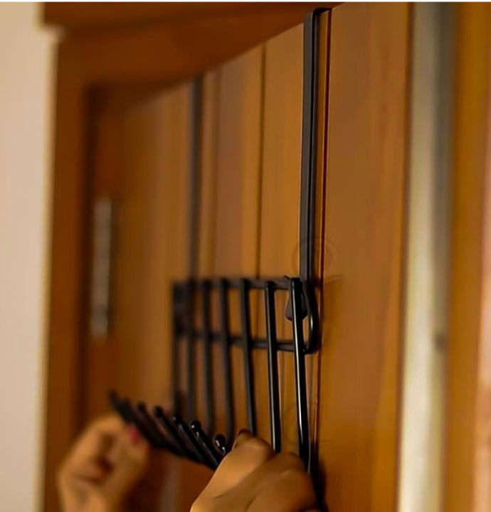 Multi-Alloy%20Steel%20Functional%20Steel%20Over%20The%20Door%20Hook%20Hanger%20Organizer%20%7C%20Wall%20Hook%20Rack%20%7C%20for%20Hanging%20Clothes%20%7C%20Door%20Storage%20Coat%20Hooks%20Behind%20The%20Door%20Organizer%20(Black)%20-%20Image%204