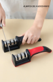 Knife Sharpener Handheld Multi-Function 3 Stage Type Non-Slip Base Kitchen Knife Accessories Gadgets With Quick Sharpening Tool. 