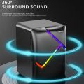 JEDEL-S-526 RGB Stereo SpeakerComputer Speakers 2.0 Channel PC Computer 3.5mm Cable USB Powered Multimedia For Desktop, Windows, Laptop, Tablets, Smartphone, PC Black Lindaa. 